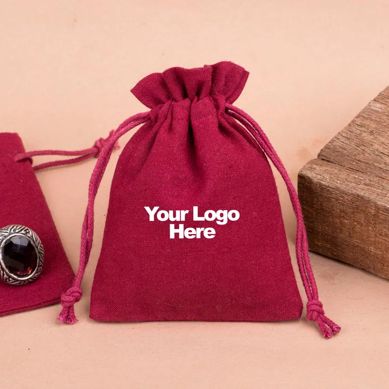 Elegant Maroon Plain Pouches - 100 Pack | Sleek Fortress Brand | Perfect for Gift Wrapping, Jewelry Storage & Party Favors