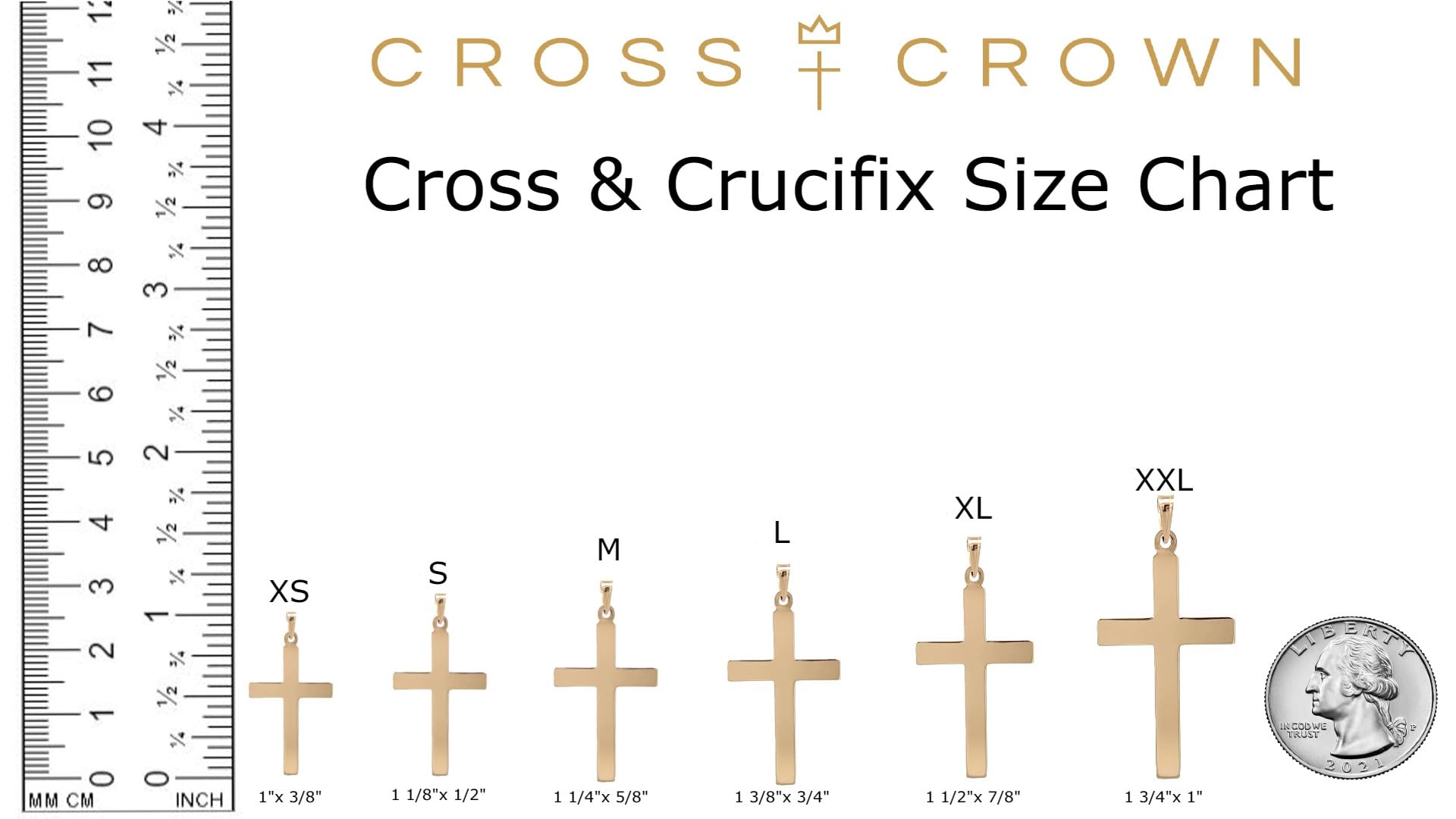 14K Yellow Gold, White Gold & Rose Gold Florentine Cross Pendant Necklace - Religious Jewelry Gift for Women & Men - Perfect for Baptism, Confirmation & Daily Wear