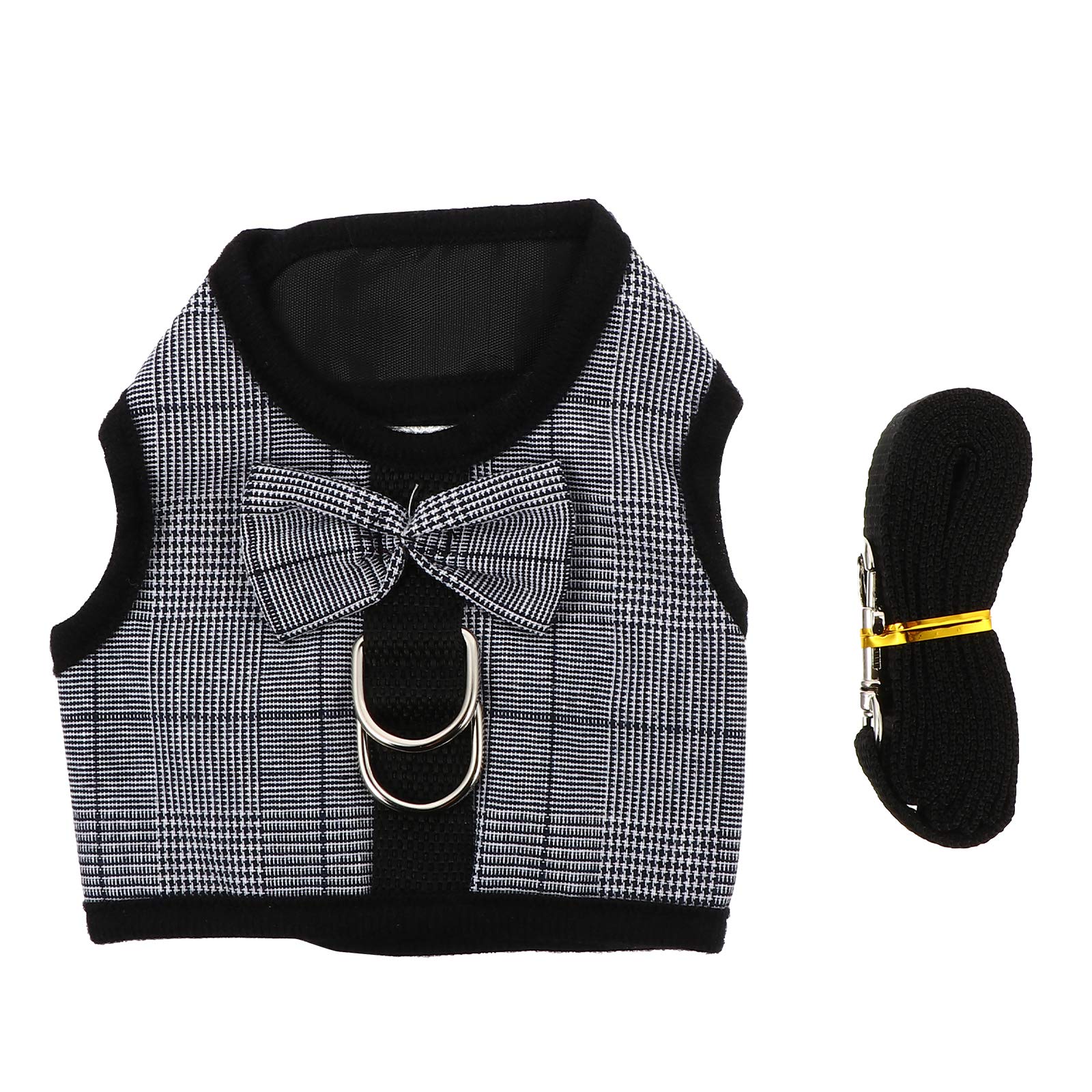 Small Pet Bunny Vest Harness and Leash Set - Adjustable Rabbit Costume for Safe Outdoor Walks - Perfect for Easter, Halloween, and Pet Photo Shoots