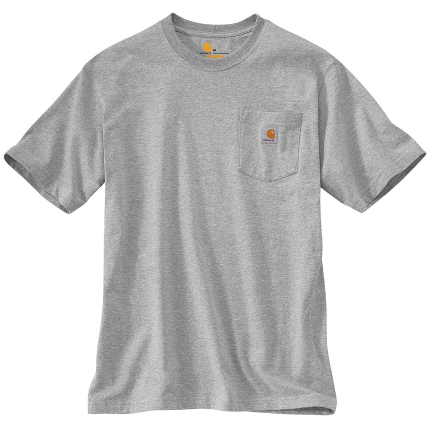 K87 Loose Fit Heavyweight Pocket T-Shirt for Men - Soft Cotton Casual Tee in Heather Grey - Perfect for Everyday Wear & Street Style Outfits
