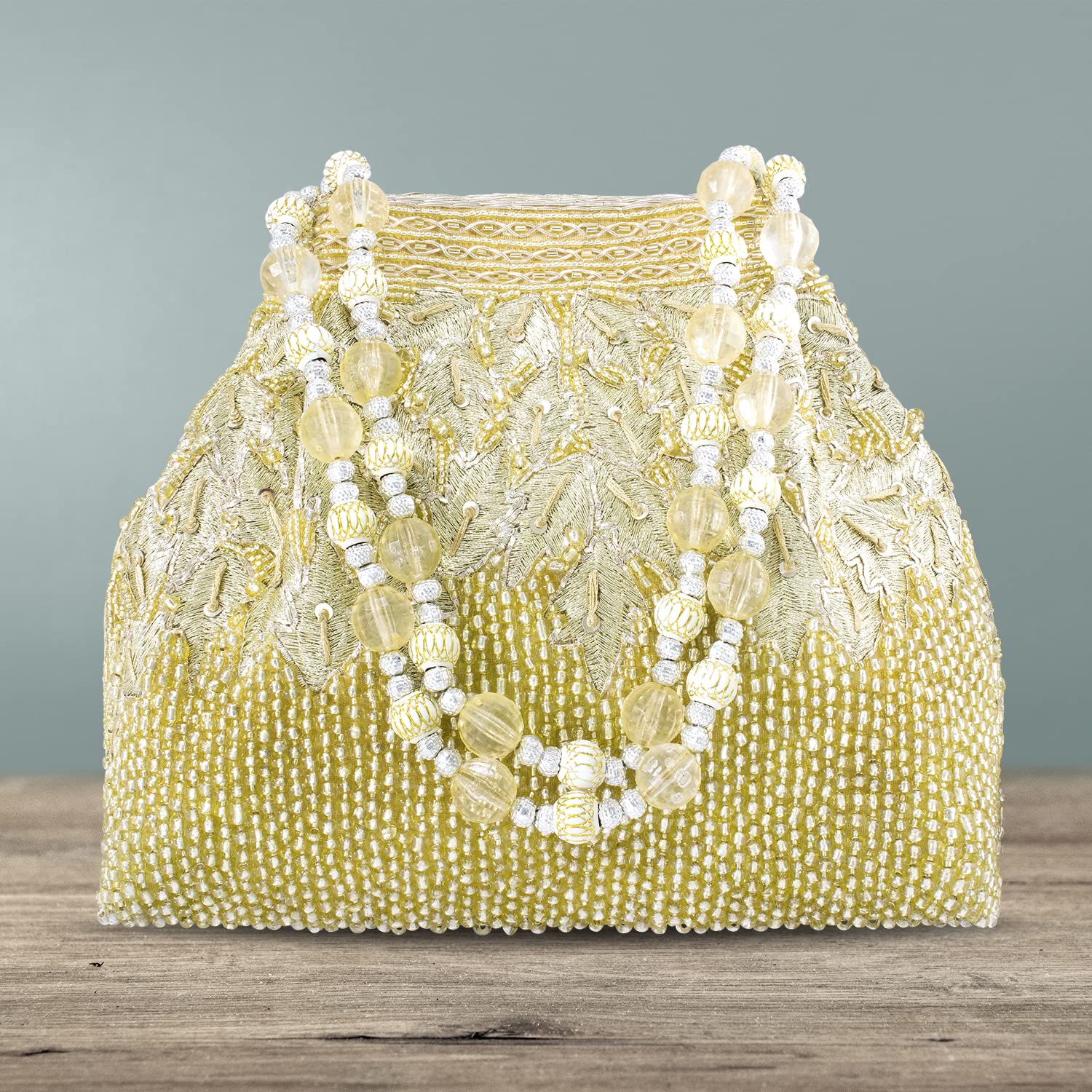 Aheli Handmade Ethnic Potli Bags for Women - Elegant Evening Clutch Purse with Drawstring for Weddings, Parties & Special Occasions