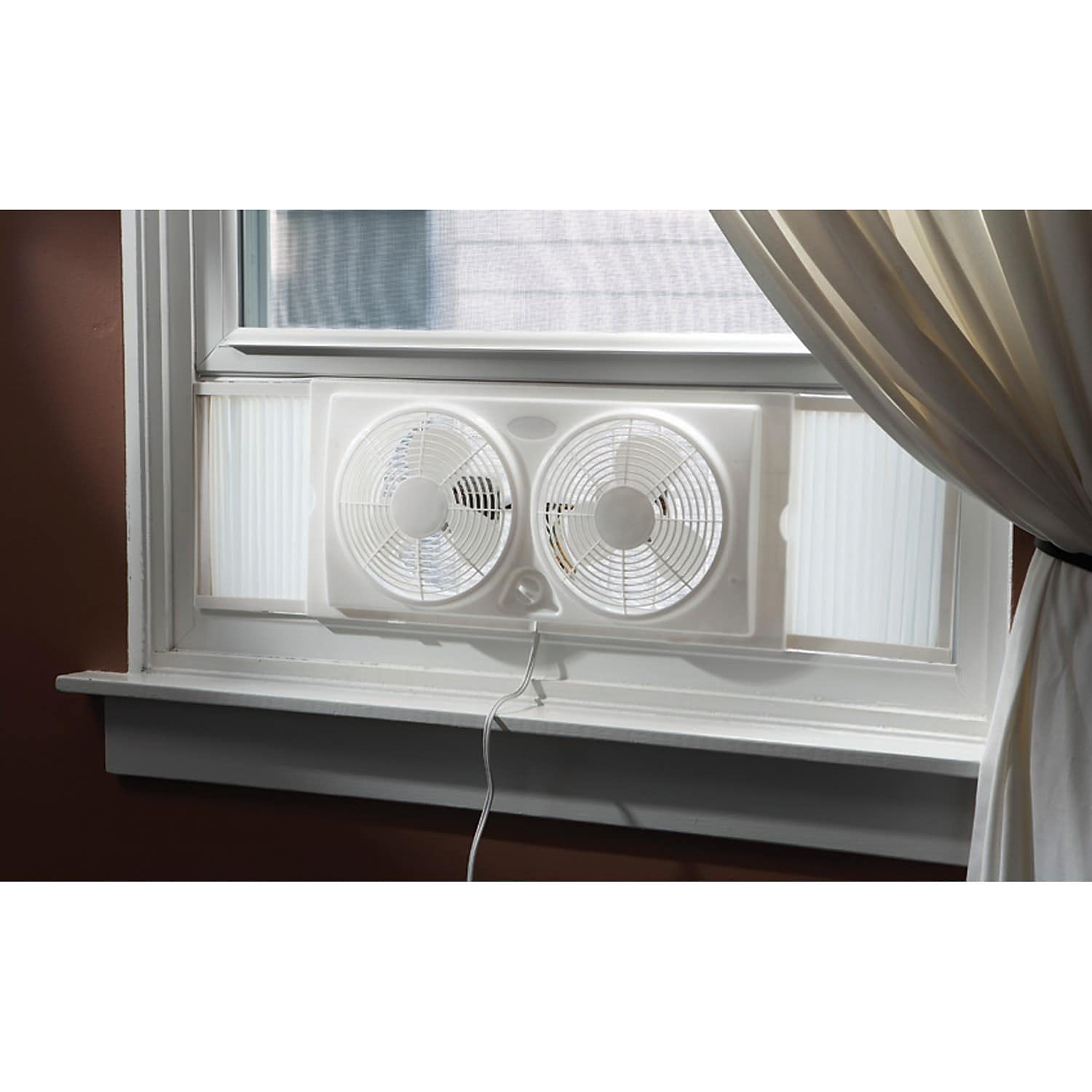 Optimus F-5280 7 Inch Portable Electric Desk Fan with 3 Speed Settings - Quiet Cooling Fan for Home, Office, Bedroom & Dorm Room - White