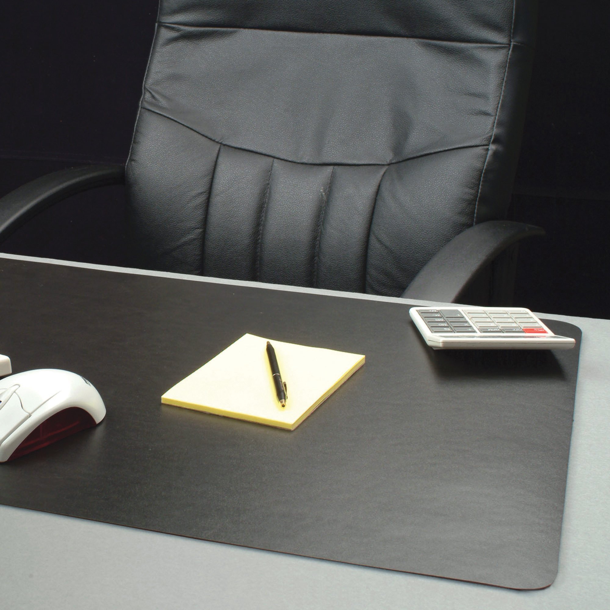 Eco-Friendly Lorell LLR39654 Bio-Based Black Desk Pad - Non-Slip Writing Surface for Office, Home & Study | Protects Desks from Scratches & Spills