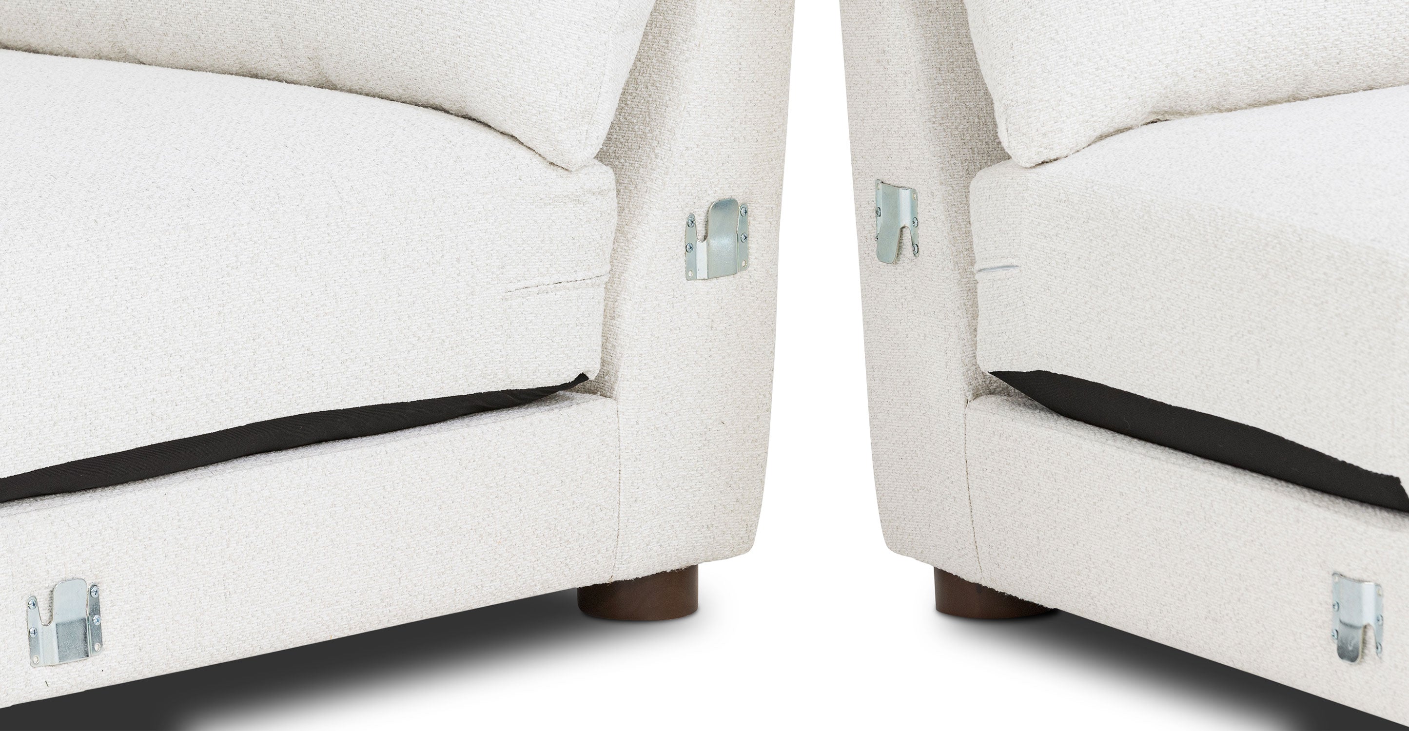 Pertuis 122 Left Facing Bumper Sectional Sofa - Modern L-Shaped Couch for Living Room, Home Theater & Family Gatherings