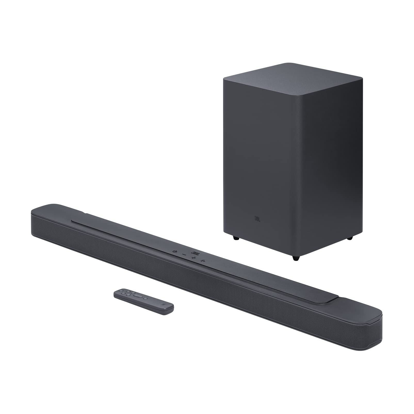 JBL Bar 2.1 Deep Bass Soundbar with Wireless Subwoofer - 300W Powerful 2.1 Channel Home Theater System, 6.5