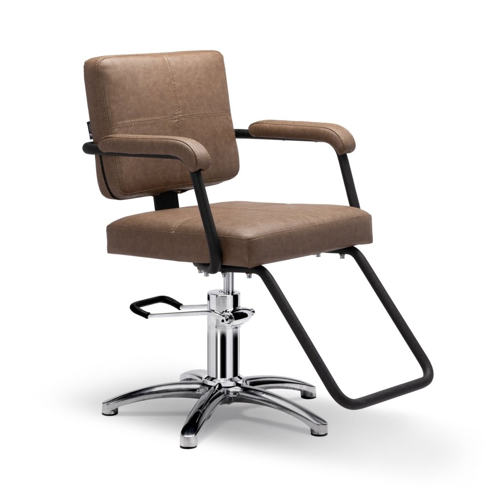Lanvain ® Blake Styling Chair 63 - Professional Salon Hairdressing Chair with Adjustable Height & Footrest | Perfect for Salon, Barber Shop & Home Styling Station