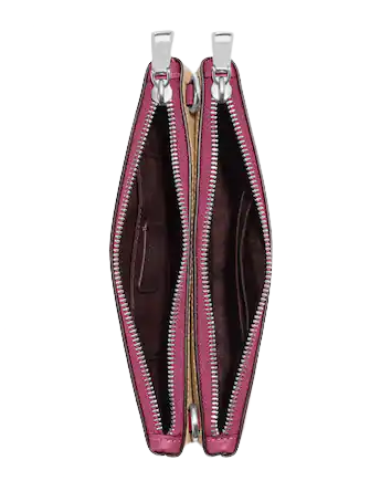 Coach Double Zip Crossbody Bag in Signature Canvas - Stylish & Functional Purse for Women, Perfect for Everyday Use, Travel, and Shopping