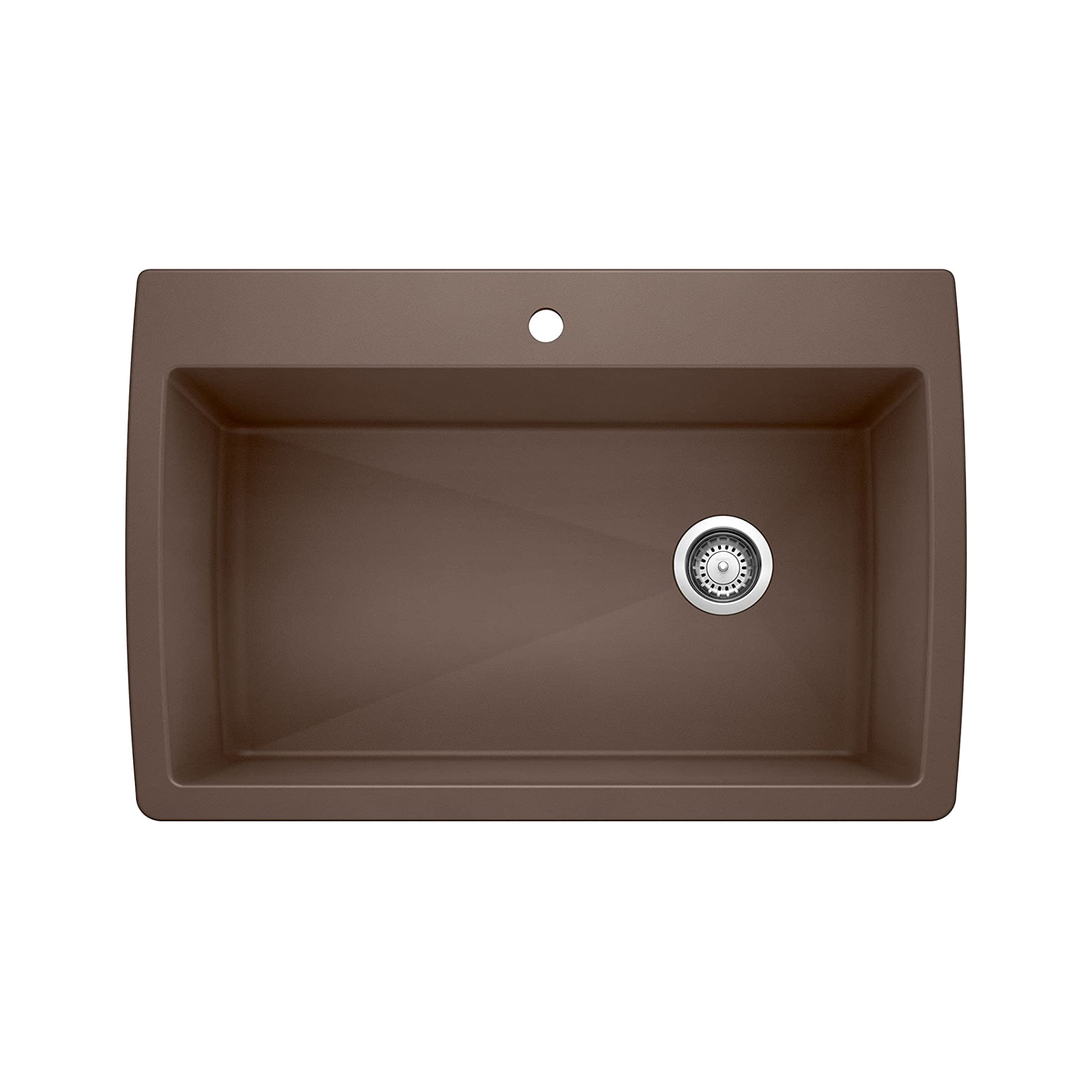 Blanco Diamond Super Single Dual Mount SILGRANIT Kitchen Sink - Premium Undermount or Drop-In Stainless Steel Sink for Modern Kitchens | Perfect for Food Prep, Dishwashing & Entertaining