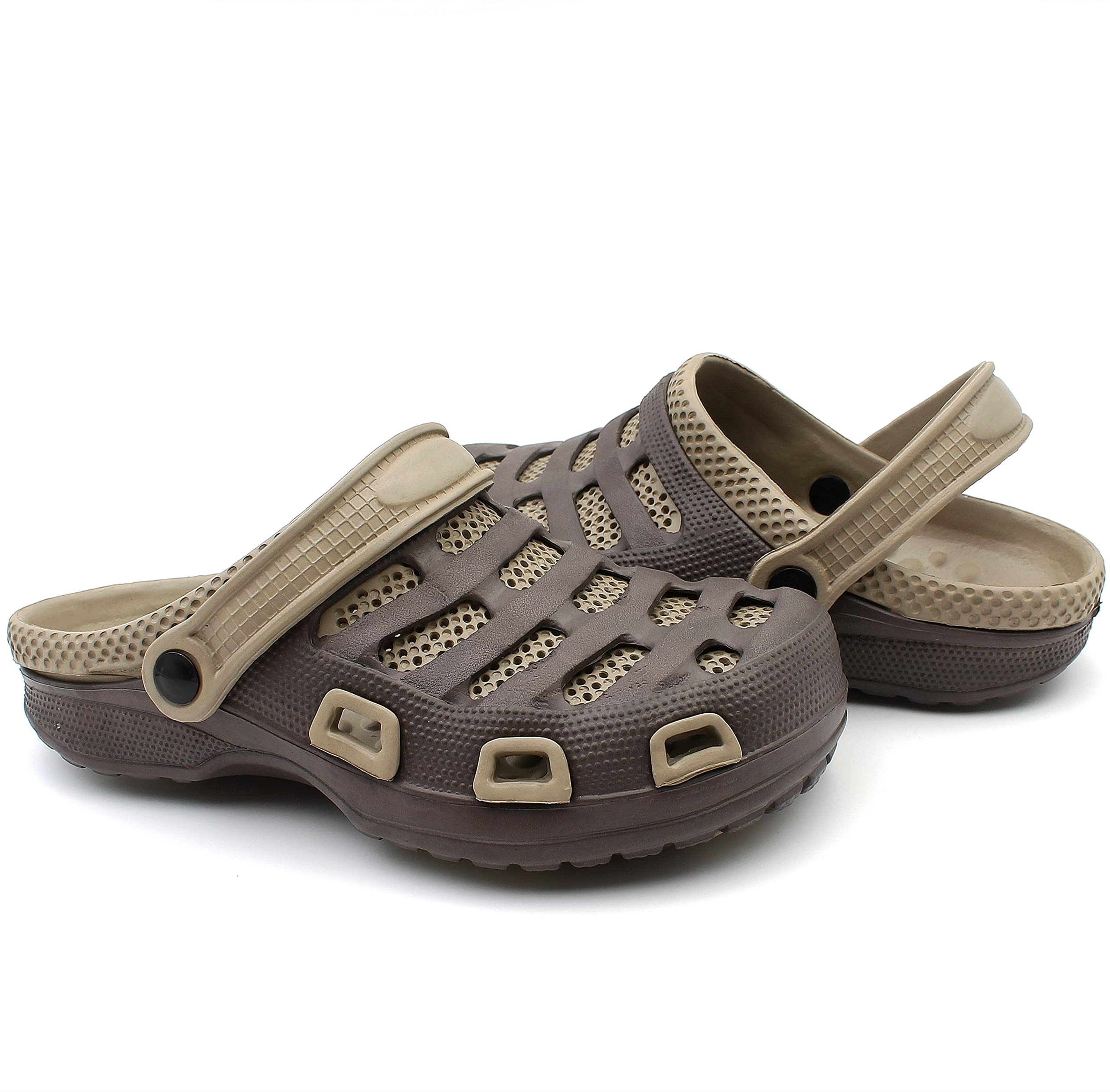 Men's Garden Clogs Shoes - Breathable Two-Tone Summer Sandals & Slippers for Beach, Backyard, Poolside Relaxation - Perfect for Outdoor, Casual Wear & Water Activities