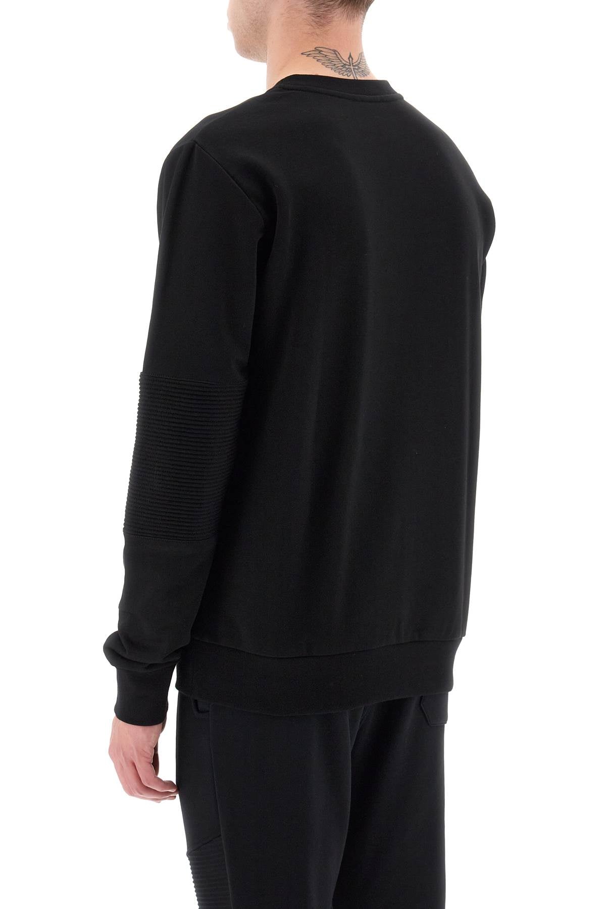 Balmain Reflective Logo Sweatshirt - Men's Luxury Designer Hoodie for Streetwear & Night Out Fashion