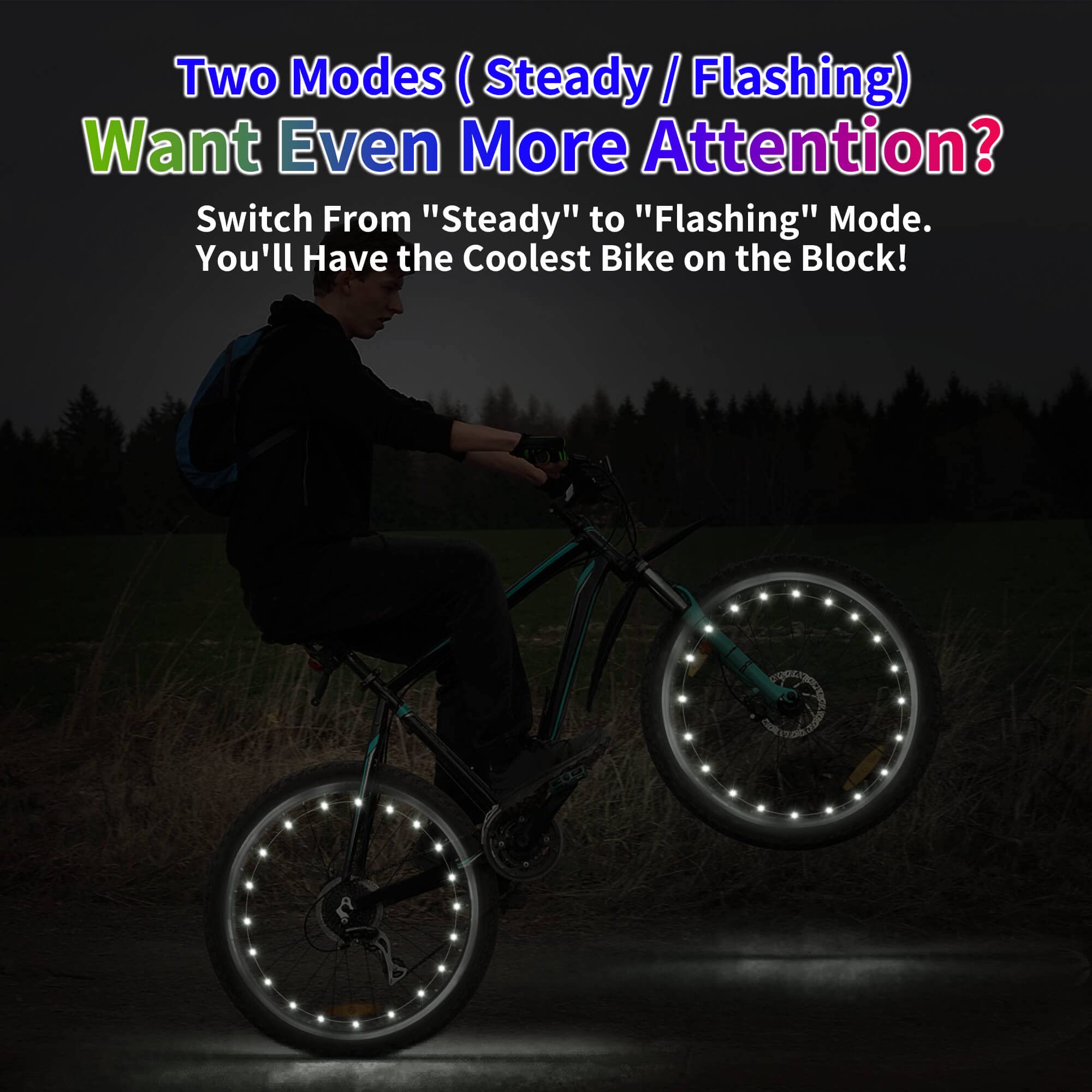 DAWAY A01 LED Bike Wheel Lights - Ultra-Bright Waterproof Bicycle Spoke Lights with Batteries for Kids & Adults - Fun Glowing Tire Decoration for Night Cycling Safety - Perfect for Commuting, Evening Rides, and Outdoor Adventures