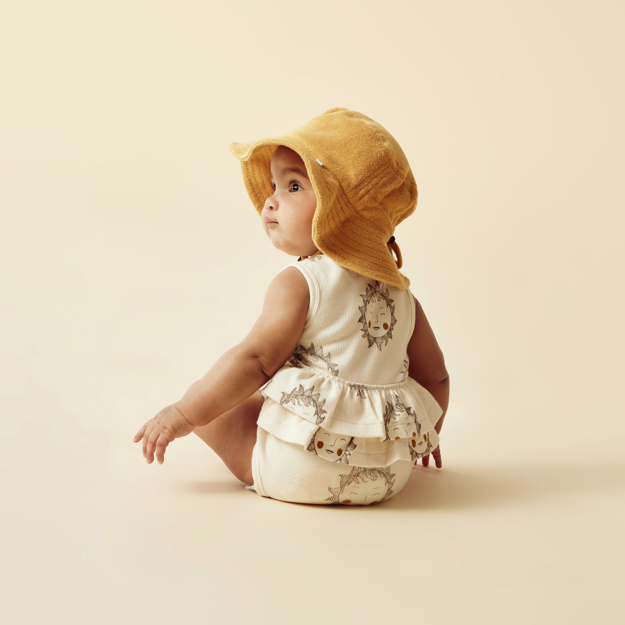 Organic Ruffle Bodysuit for Baby Girls - Soft Cotton Onesie with Lace Trim | Perfect for Photoshoots, Special Occasions & Everyday Wear