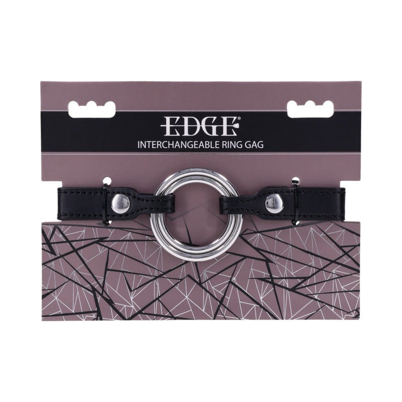 SS Edge Interchangeable Ring Gag - Adjustable BDSM Gag for Adults, Stainless Steel Ring with Soft Silicone Mouthpiece - Perfect for Role Play, Bondage & Sensory Play Scenes