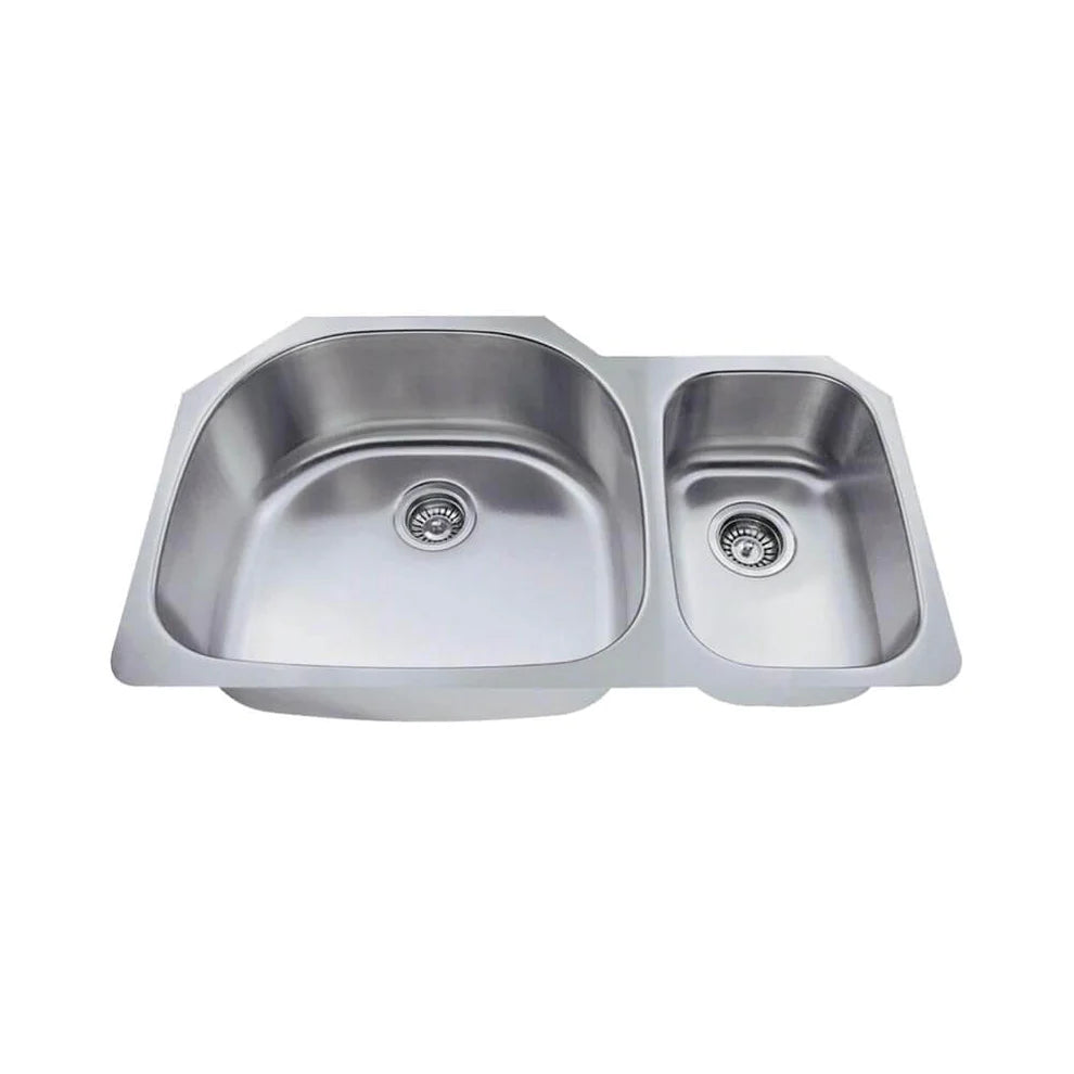 Allora USA KSN 3321 Undermount Double Bowl Stainless Steel Kitchen Sink - Perfect for Modern Kitchens & Busy Home Chefs
