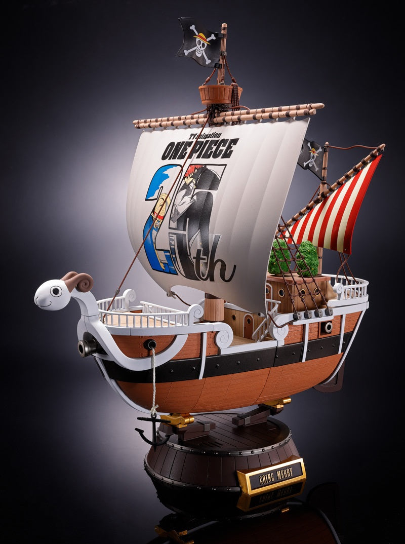 Chogokin Going Merry One Piece Ship Model - 25th Anniversary Memorial Edition Collectible Figure for Anime Fans | Perfect for Display, Gift Giving, and One Piece Merchandise Collection