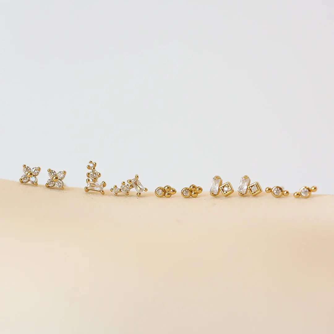 Spark Studs Earrings for Women - Trendy Cubic Zirconia Stud Earrings for Everyday Wear | Perfect for Work, Parties & Gifting