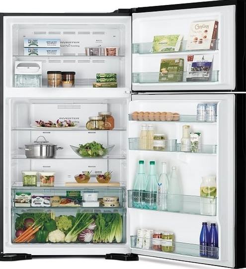 Hitachi 26 CF White Refrigerator with Inverter Control & Dual Fan Cooling - Perfect for Small Apartments, Dorms, and Office Spaces