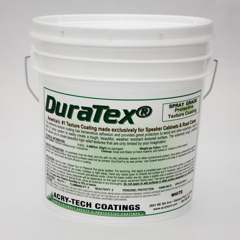 Acrylic Tech Duratex Spray Grade 1 US Gallon White Speaker Coating - Waterproof & Durable Paint for DIY Speaker Boxes, Home Theater Systems & Audio Equipment