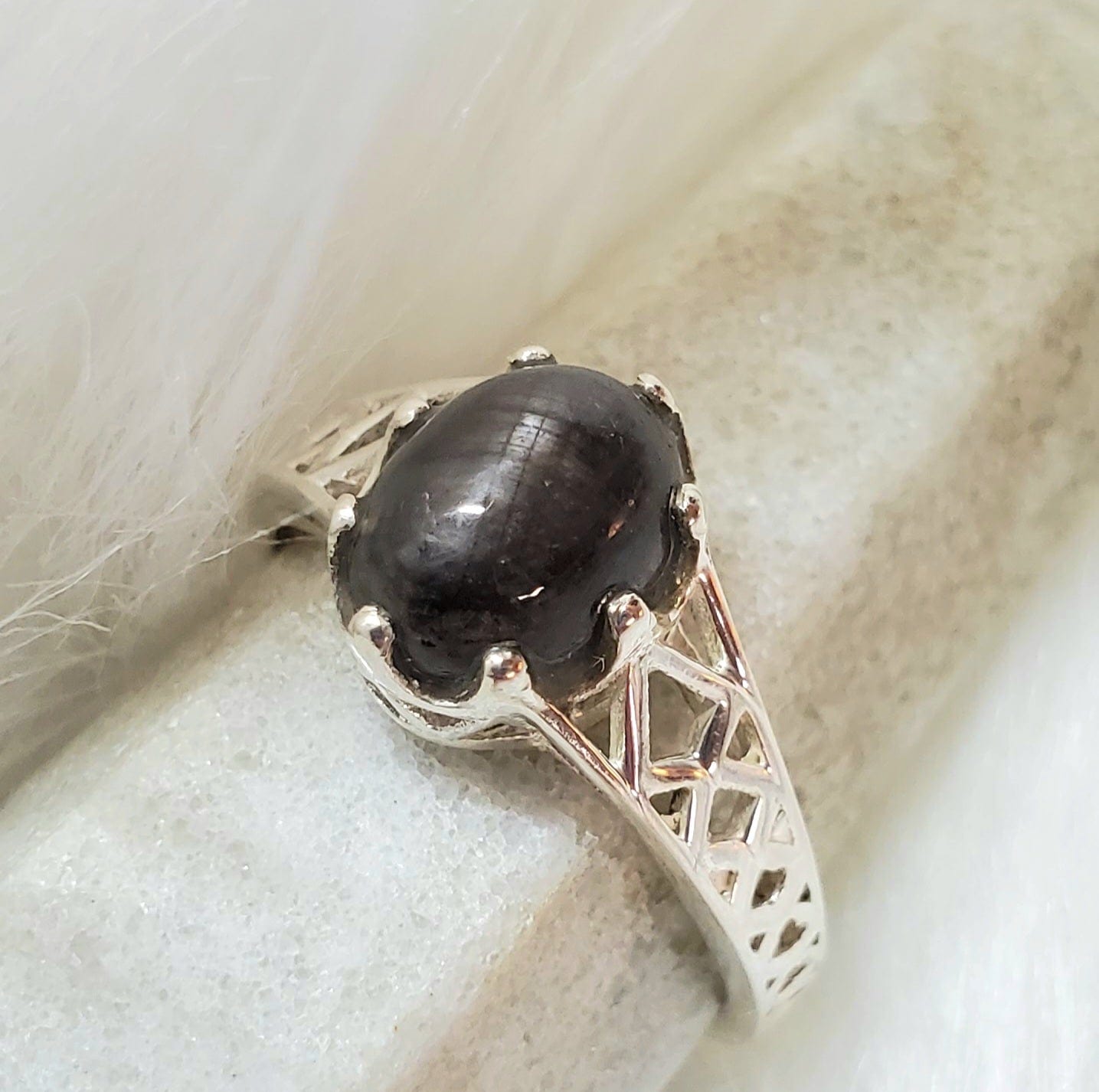 Exquisite .925 Sterling Silver Canadian Sapphire Ring - Size 8 | Elegant Blue Gemstone Jewelry for Women | Perfect for Engagement, Anniversary & Special Occasions