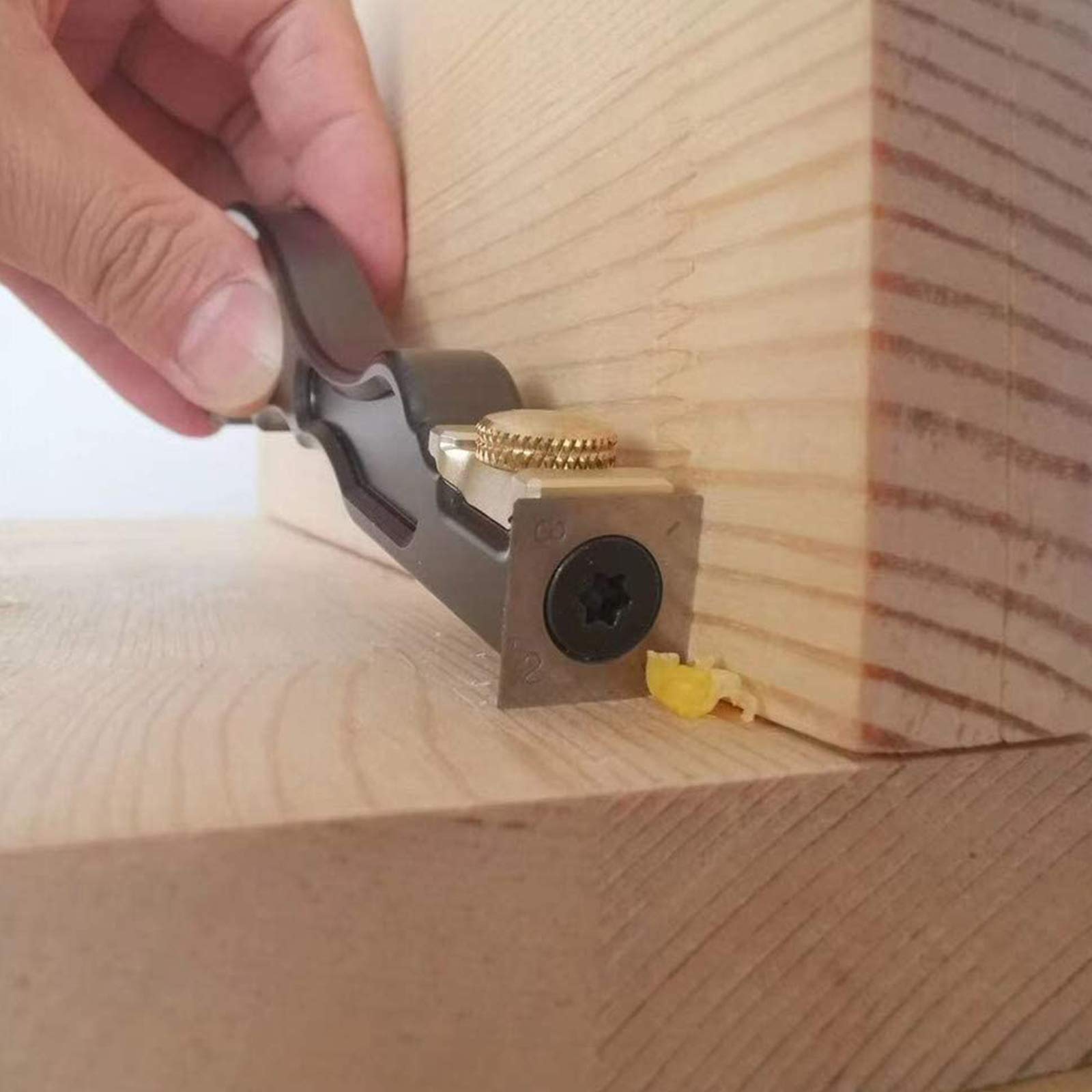 2 in 1 Woodworking Mini Deburring Scraper with 2 Carbide Insert Knives - Aluminum Alloy Glue & Paint Remover Tool for Wood Cleaning, Degumming & Surface Preparation - Perfect for DIY Projects, Furniture Restoration & Crafting