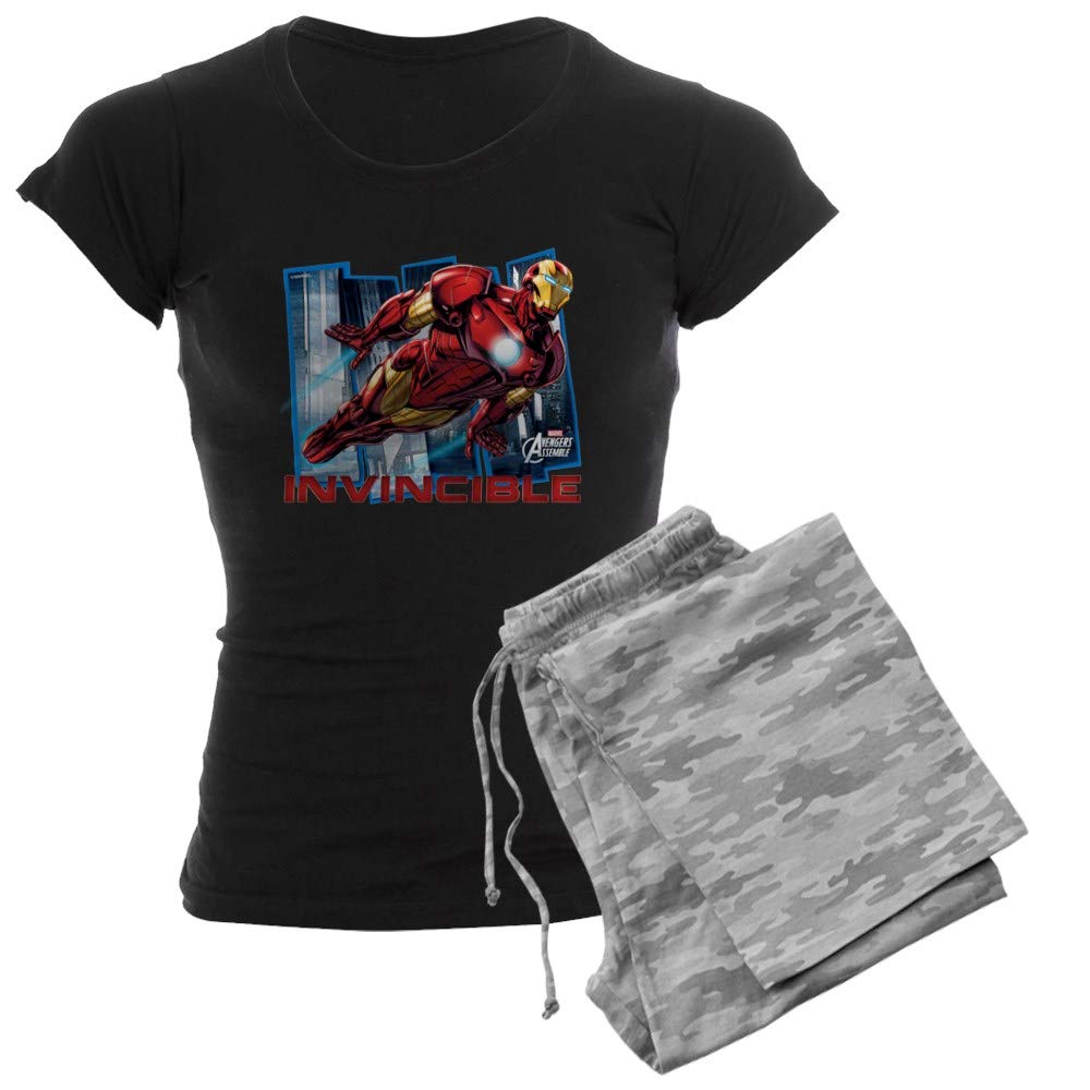 Iron Man Invincible Women's Dark Pajama Set - Marvel Superhero Sleepwear for Women - Perfect for Cosplay, Lounge Wear & Gift Giving