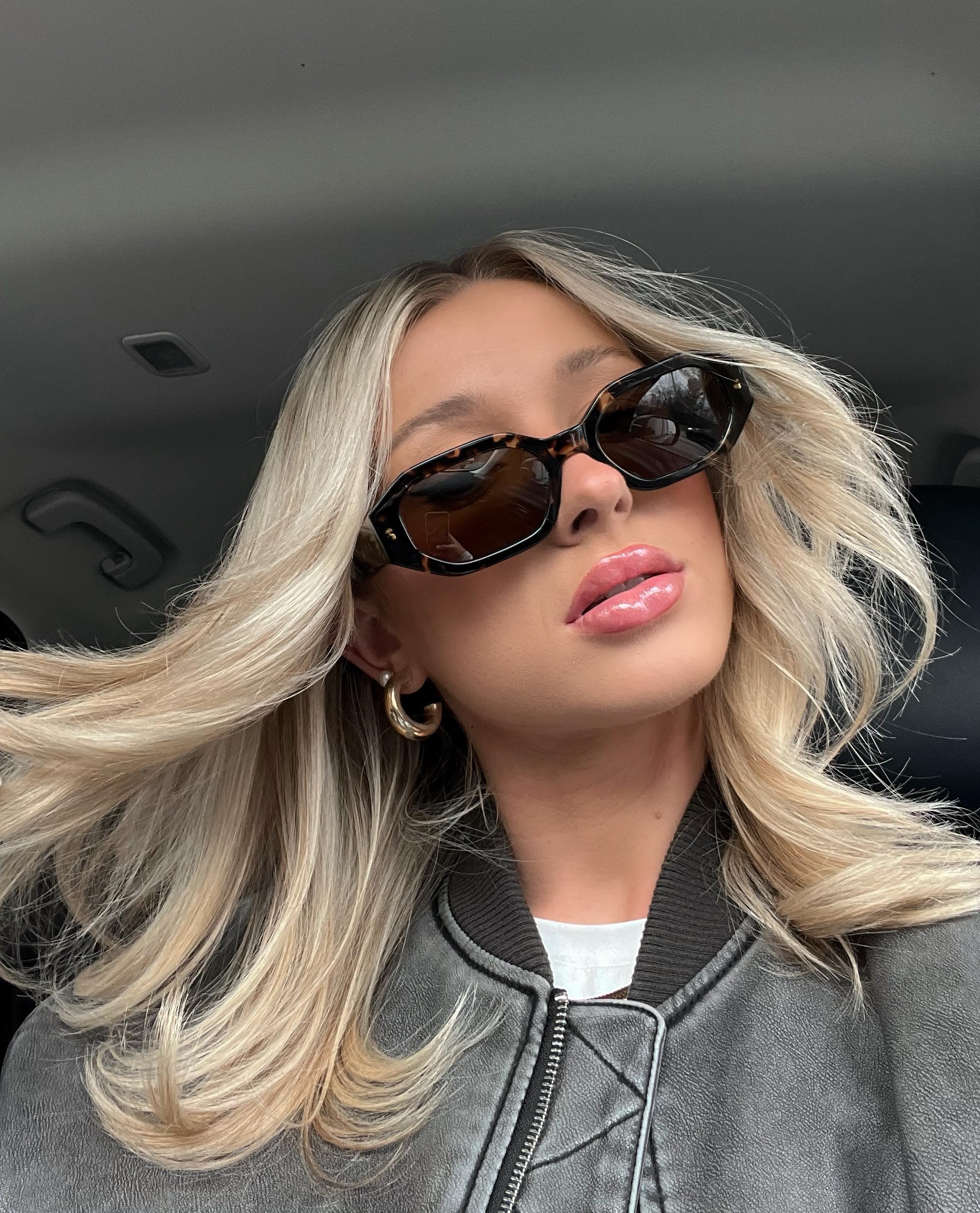 DIFF Allegra Designer Angular Sunglasses for Women - UV400 Protection Polarized Fashion Sunglasses - Perfect for Driving, Beach & Outdoor Activities