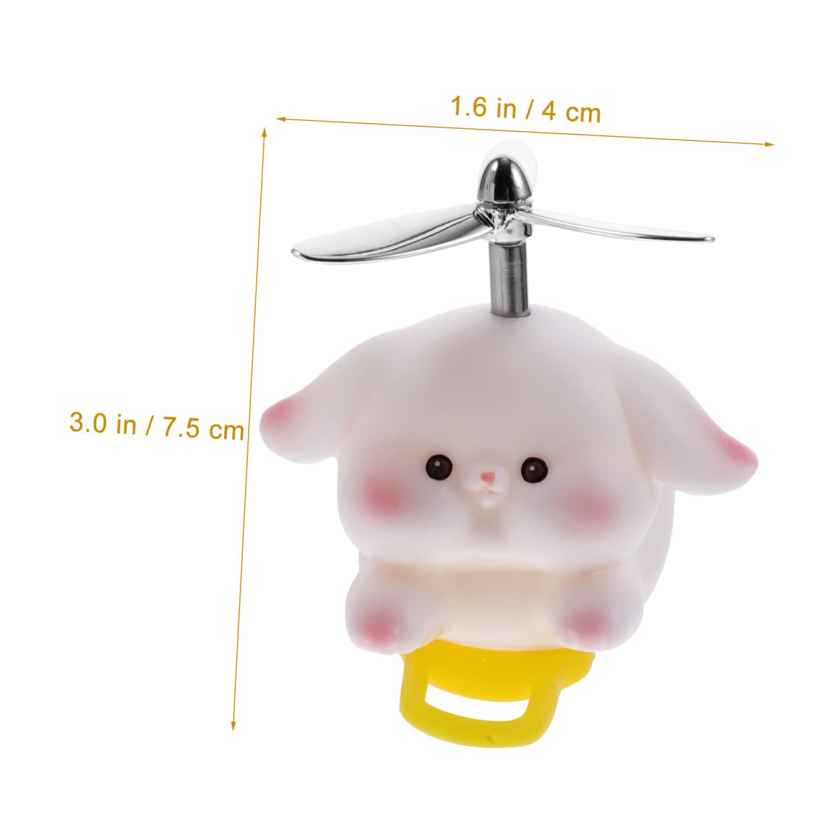 OHPHCALL White Vinyl Rabbit Doll Bike Bell - Cute Car Accessories & Auto Decor for Bicycles, Motorcycles, and Gift Giving