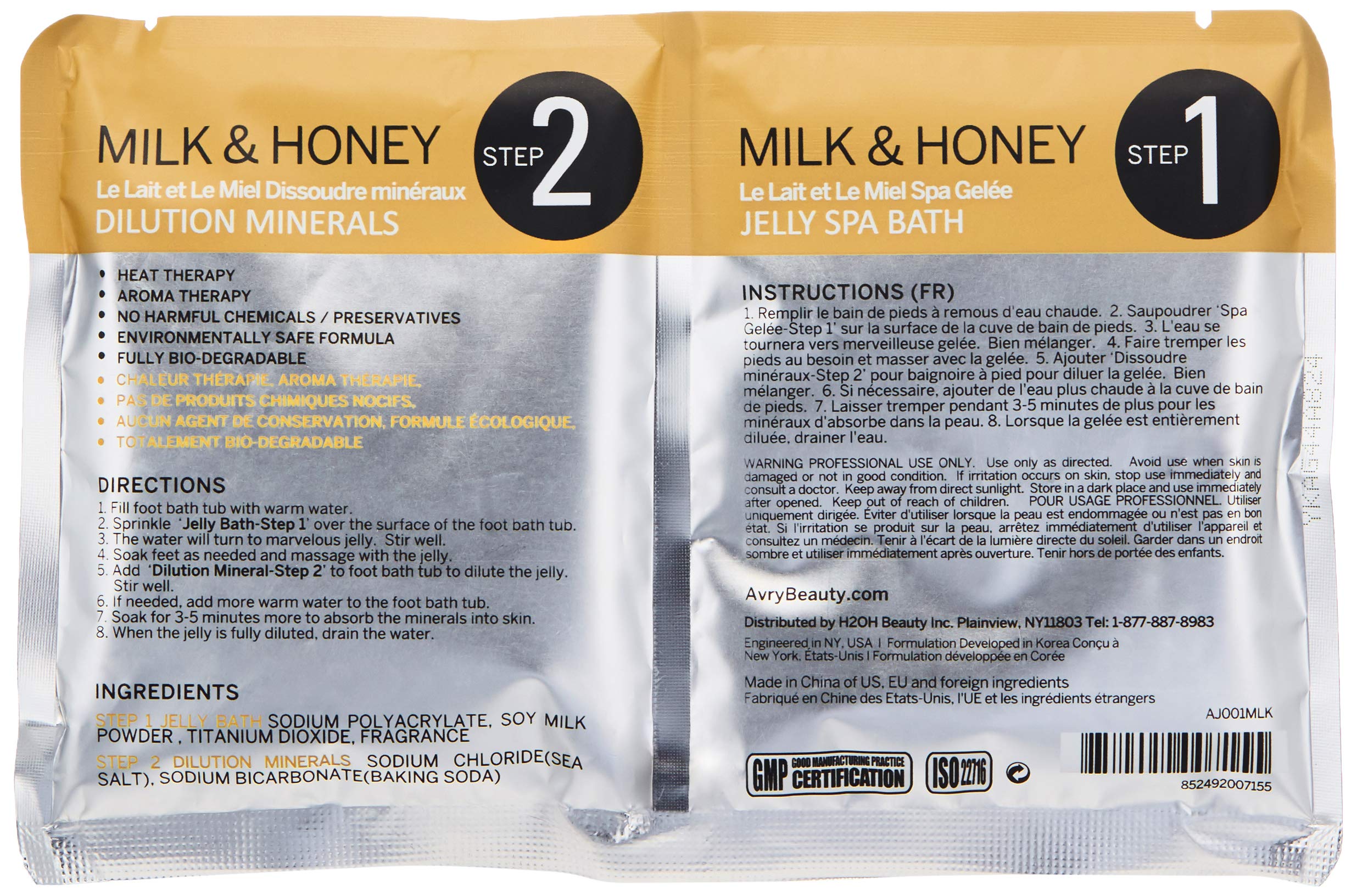 Gel-Ohh Jelly Spa Milk & Honey Hand & Foot Mask - 1 Count - Deep Moisturizing & Nourishing Treatment for Dry Skin - Perfect for At-Home Spa Day & Self-Care Routine