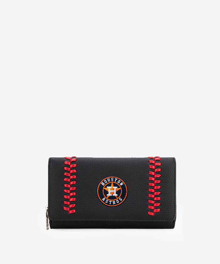 Houston Astros Genuine Leather Wallet for Men - MLB Officially Licensed - Perfect for Gameday, Travel & Everyday Use