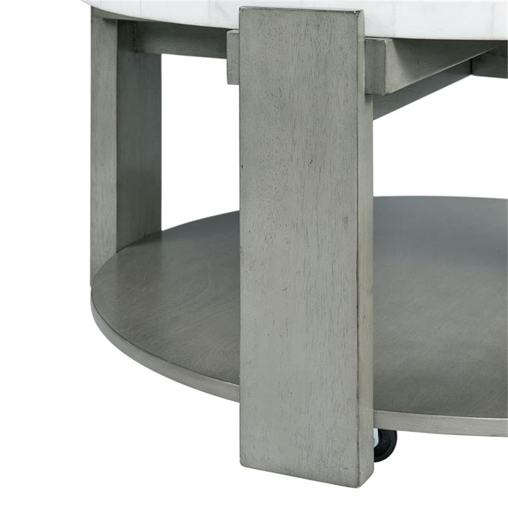 Picket House Furnishings Rysa Modern Grey Coffee Table - Stylish Living Room Furniture for Small Spaces & Apartments