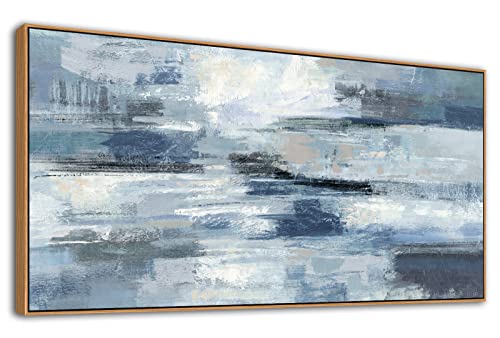 Indigo Blue Grey Abstract