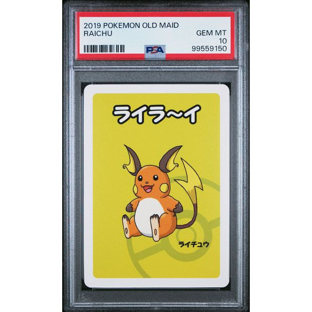 2025 Pokemon Japanese Old Maid Raichu Trading Card PSA 10 Gem Mint - Rare Collectible for Pokemon Fans & Card Game Enthusiasts
