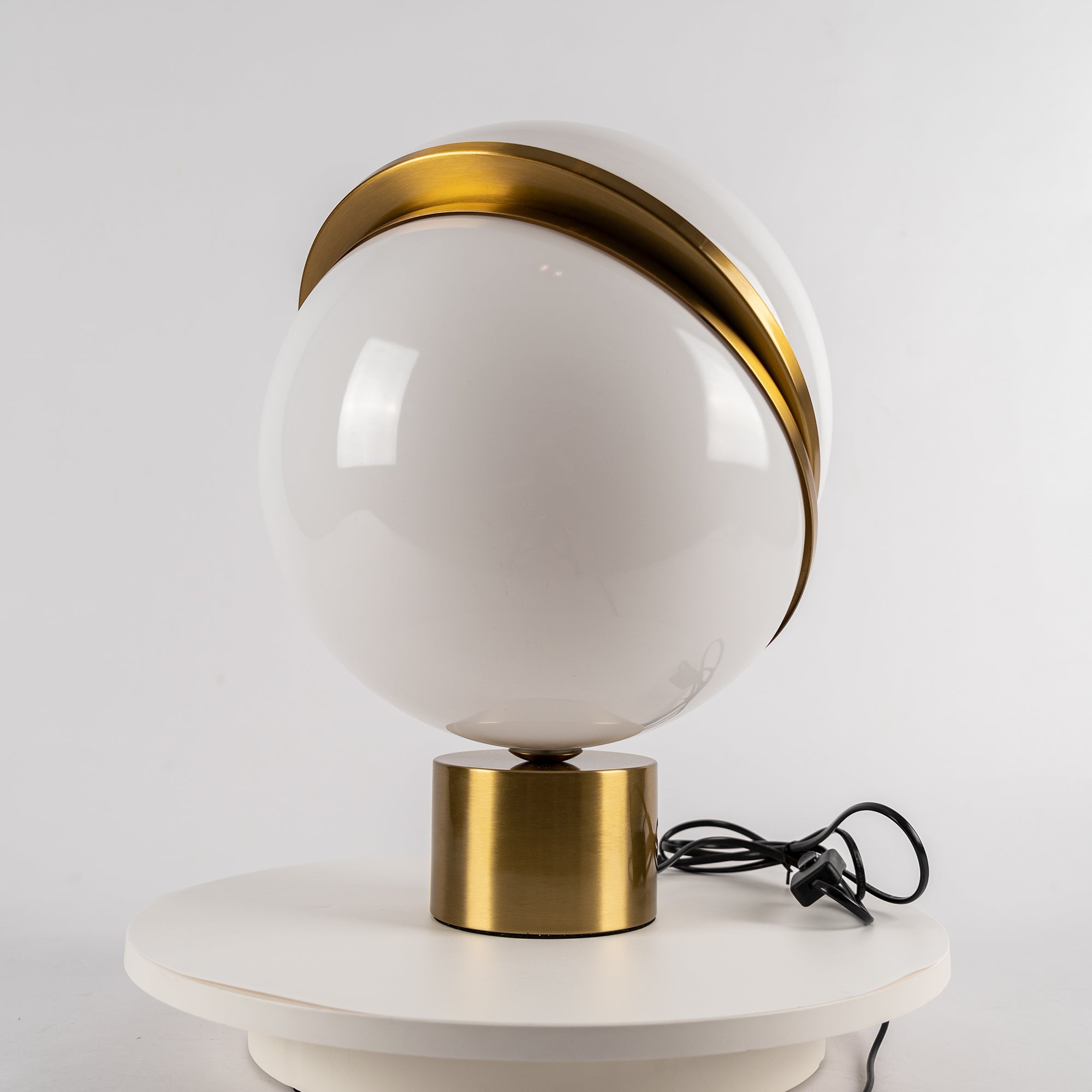 Modern Crescent Table Lamp - Adjustable LED Bedside Night Light for Bedroom, Living Room & Office - Warm White & Cool White Light Modes
