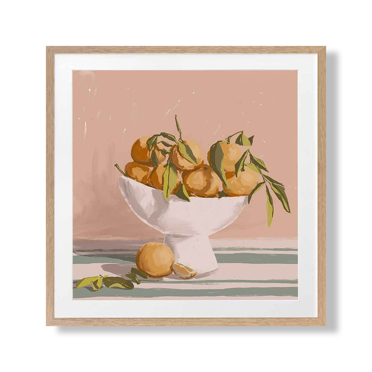 Bowl of Oranges Art Print - Vibrant Still Life Wall Decor for Kitchen, Dining Room & Office - Perfect for Home Decor & Gifts