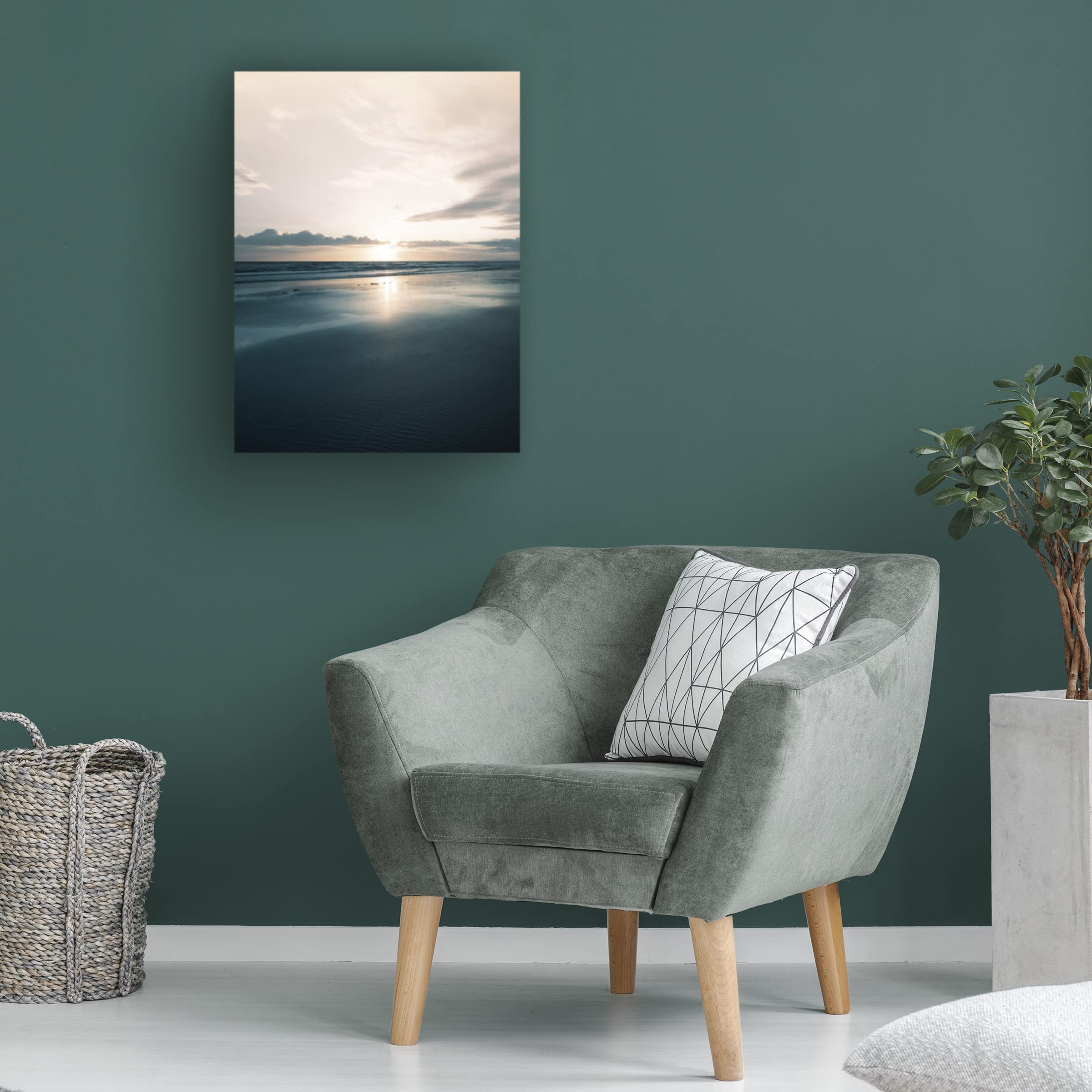 Trademark Fine Art 'Ocean 22' Canvas Wall Art by Ian Winstanley - Stunning Beach Wave Painting for Living Room, Bedroom & Office Decor