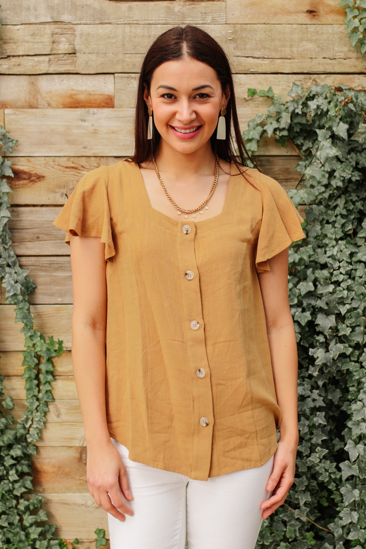 Envy Me Women's Fashion Top in Taupe - Chic Casual Blouse for Work, Date Night & Everyday Wear