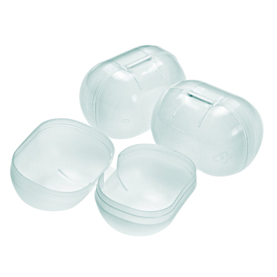 10-Piece Decora Plastic Egg Case - 46 x 60 mm White Storage Container for Easter Eggs, Jewelry, or Small Crafts - Perfect for Holiday Decorations, Organizing, and DIY Projects