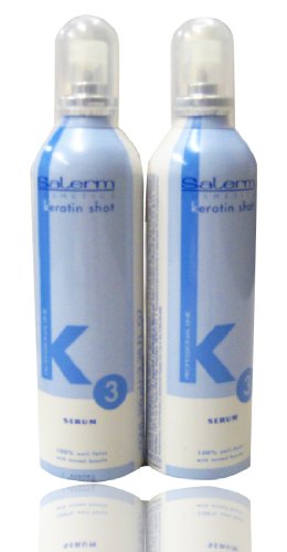 Salerm Keratin Shot Serum 3.38 oz (Pack of 2) - Professional Hair Repair Treatment for Damaged Hair - Perfect for Salon Use & At-Home Hair Care