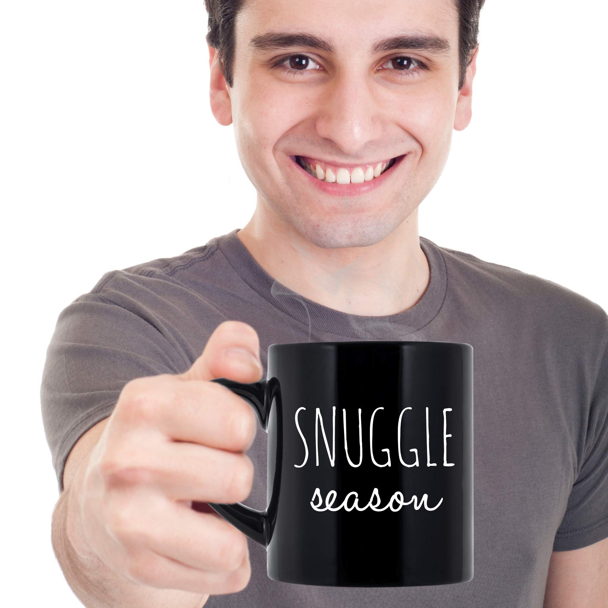 Snuggle Season Funny Coffee Mug - 11 oz Black Insulated Coffee Cup for Women & Men | Perfect Gift for Christmas, Office, Home Use | Cute & Cool Coffee Gifts for Couples, Friends