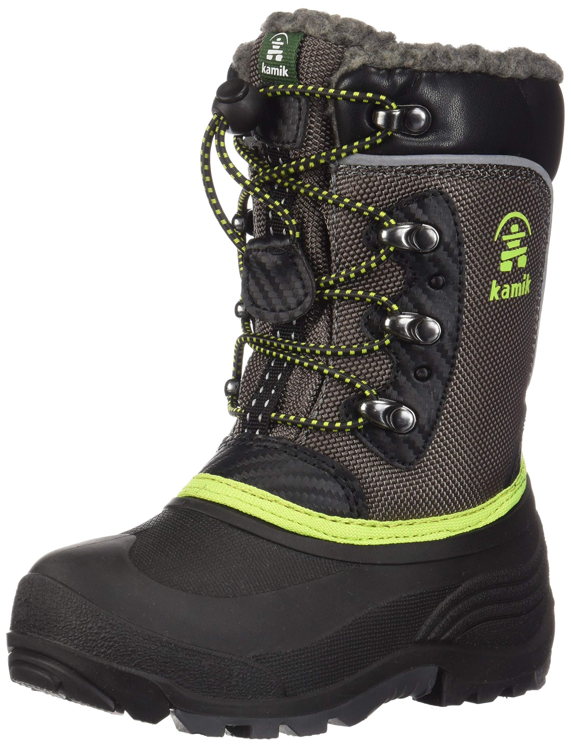 Kamik Kids' Luke Snow Boot - Waterproof Winter Boots for Boys & Girls - Warm & Comfortable for Snow Play, Hiking & Outdoor Activities