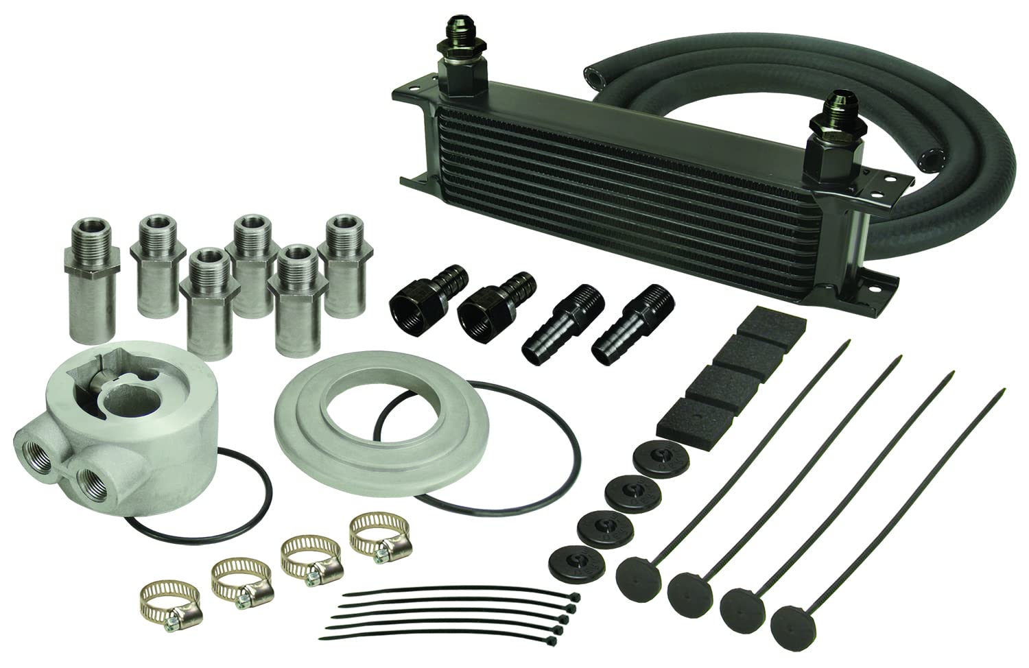 Derale 15605 High Performance Engine Oil Cooler Kit - Universal Fit for Cars, Trucks & SUVs - Improve Engine Cooling & Longevity - Perfect for Racing, Towing & Off-Road Adventures