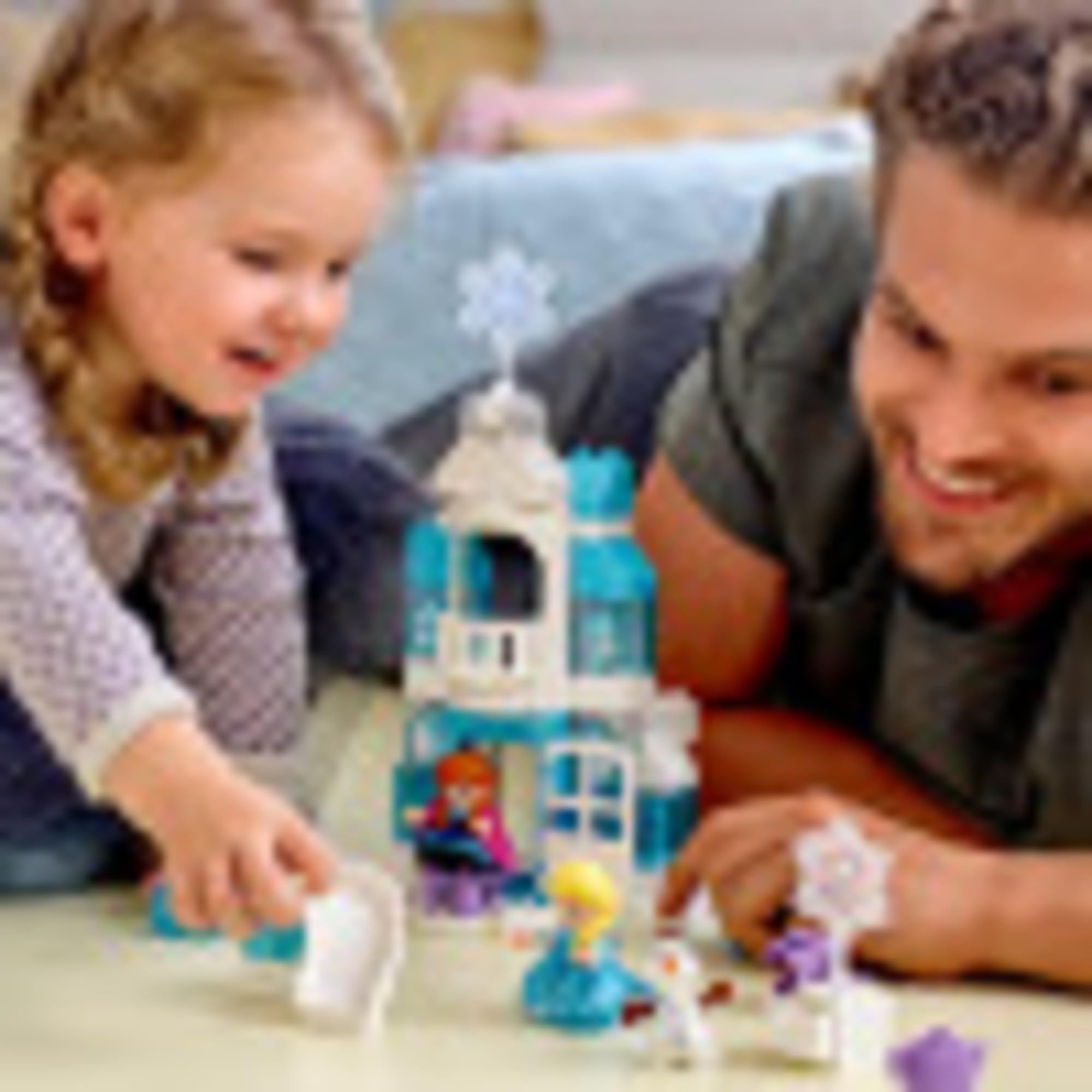 LEGO DUPLO Disney Princess Frozen Ice Castle Building Set 10899 - Includes Light Brick, Elsa & Anna Mini Dolls & Olaf Figure - Creative Construction Toy for Toddlers Age 2+ - Perfect Gift for Girls & Boys - Birthday Party, Pretend Play & Early Learning Activity
