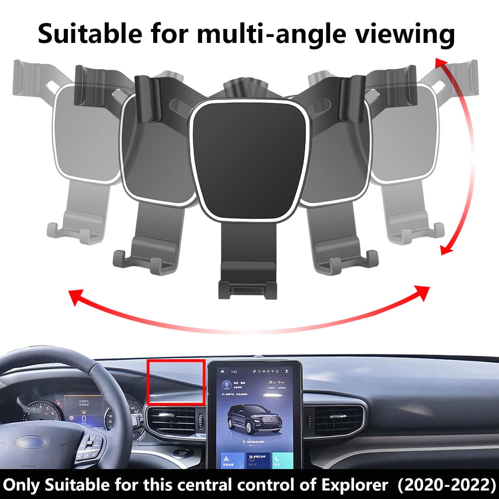 2020-2024 Ford Explorer Car Phone Mount Holder - Universal Auto Accessories Dashboard & Air Vent Phone Bracket for Safe Driving & GPS Navigation | Perfect for Road Trips, Commuting & Hands-Free Calling