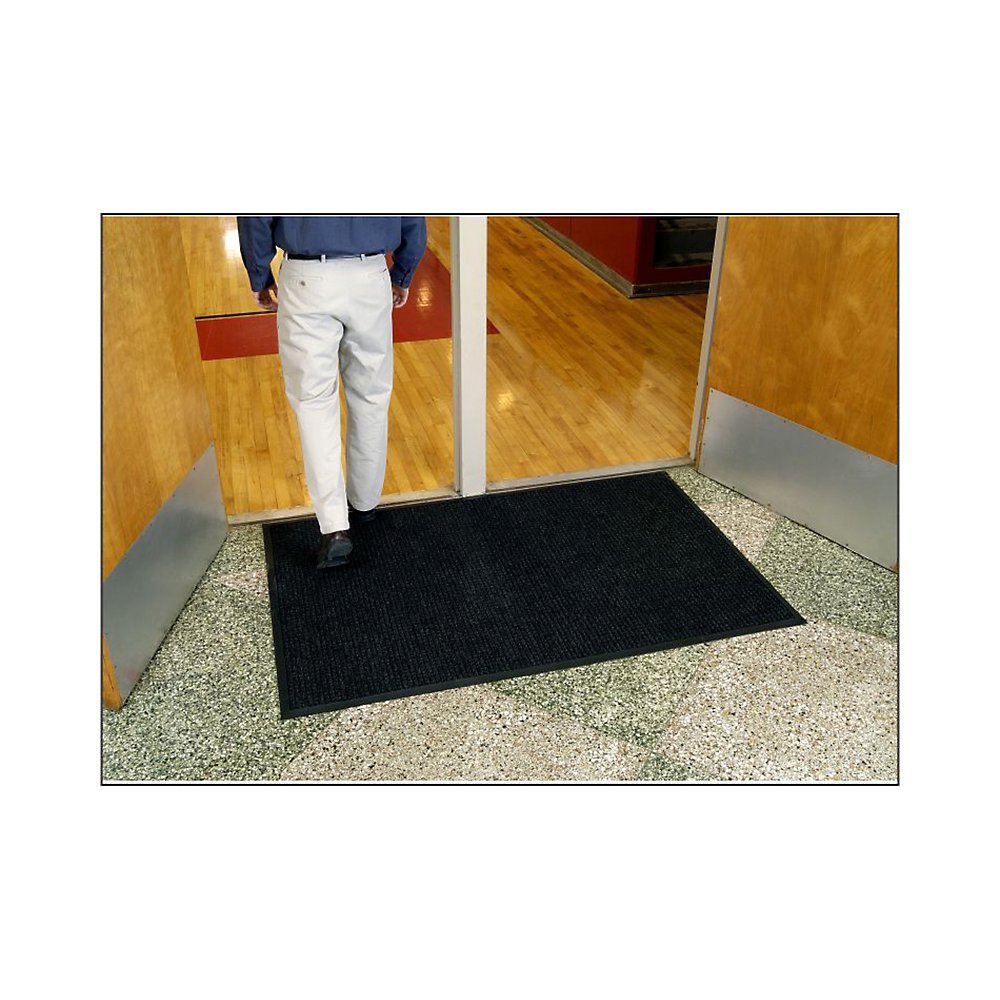 Andersen 200 WaterHog Classic Indoor/Outdoor Doormat - 5' x 3' Charcoal Polypropylene Fiber with SBR Rubber Backing - Heavy Duty Entryway Mat for Home, Garage, or Business - Water Absorbent & Durable Floor Mat for High Traffic Areas