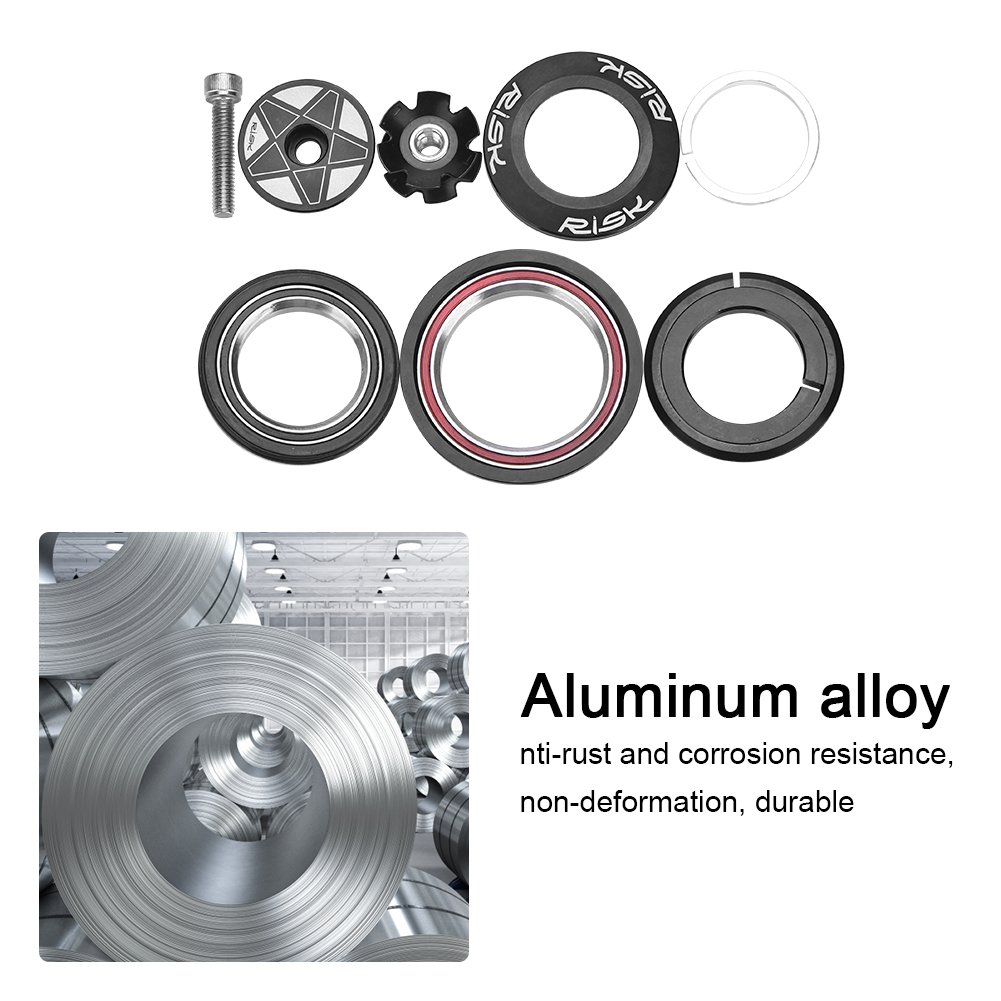 Aluminum Alloy Sealed Bearing Bike Headset - Compatible with 44/55mm & 44/56mm Forks | Durable Cycling Component for Mountain & Road Bikes | Perfect for Smooth Steering & Enhanced Bike Performance