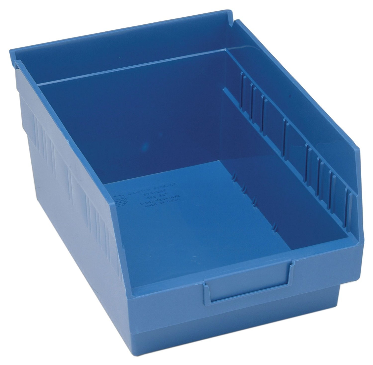 QUANTUM STORAGE SYSTEMS 8-Pack Blue Plastic Shelf Bin Storage Containers, 11-5/8