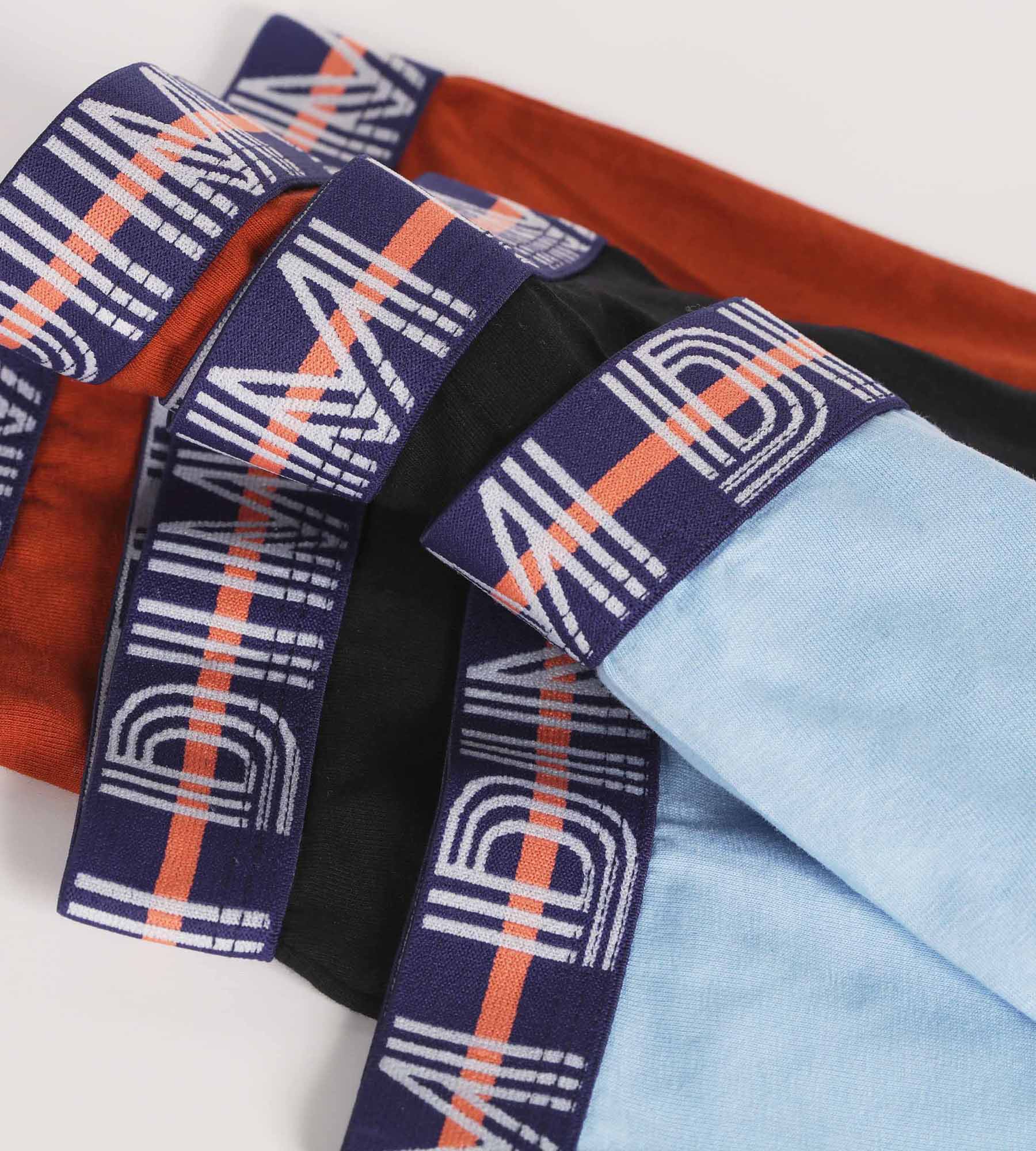 3 Pack Boys' Boxer Briefs - Blue & Red Graphic Waistband, 100% Cotton Stretch Underwear for Kids - Comfortable Daily Wear & Active Play