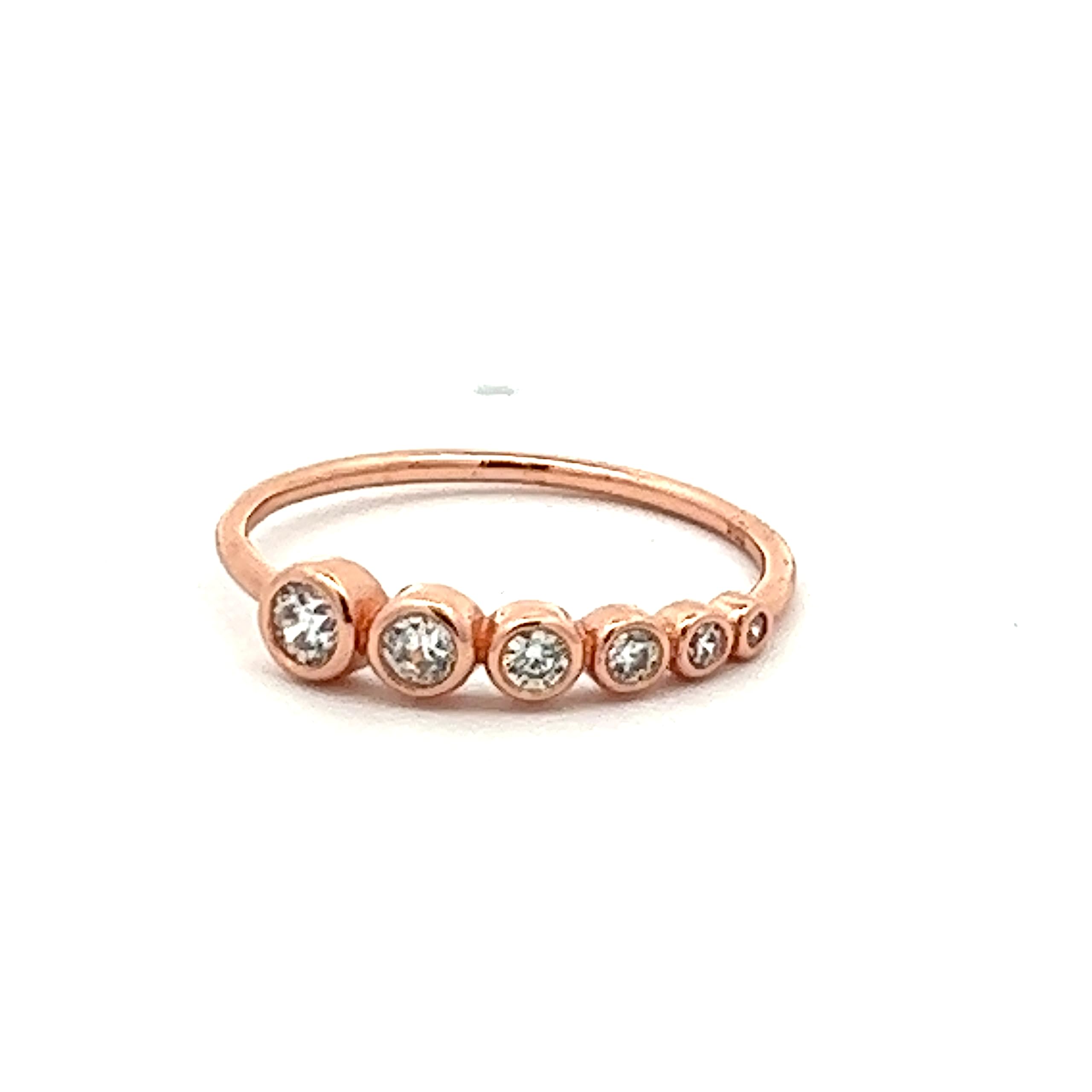 Rose Gold Vermeil Stackable Bezel Ring - 925 Sterling Silver Dainty Jewelry for Women - Perfect for Layering, Everyday Wear & Gift Giving