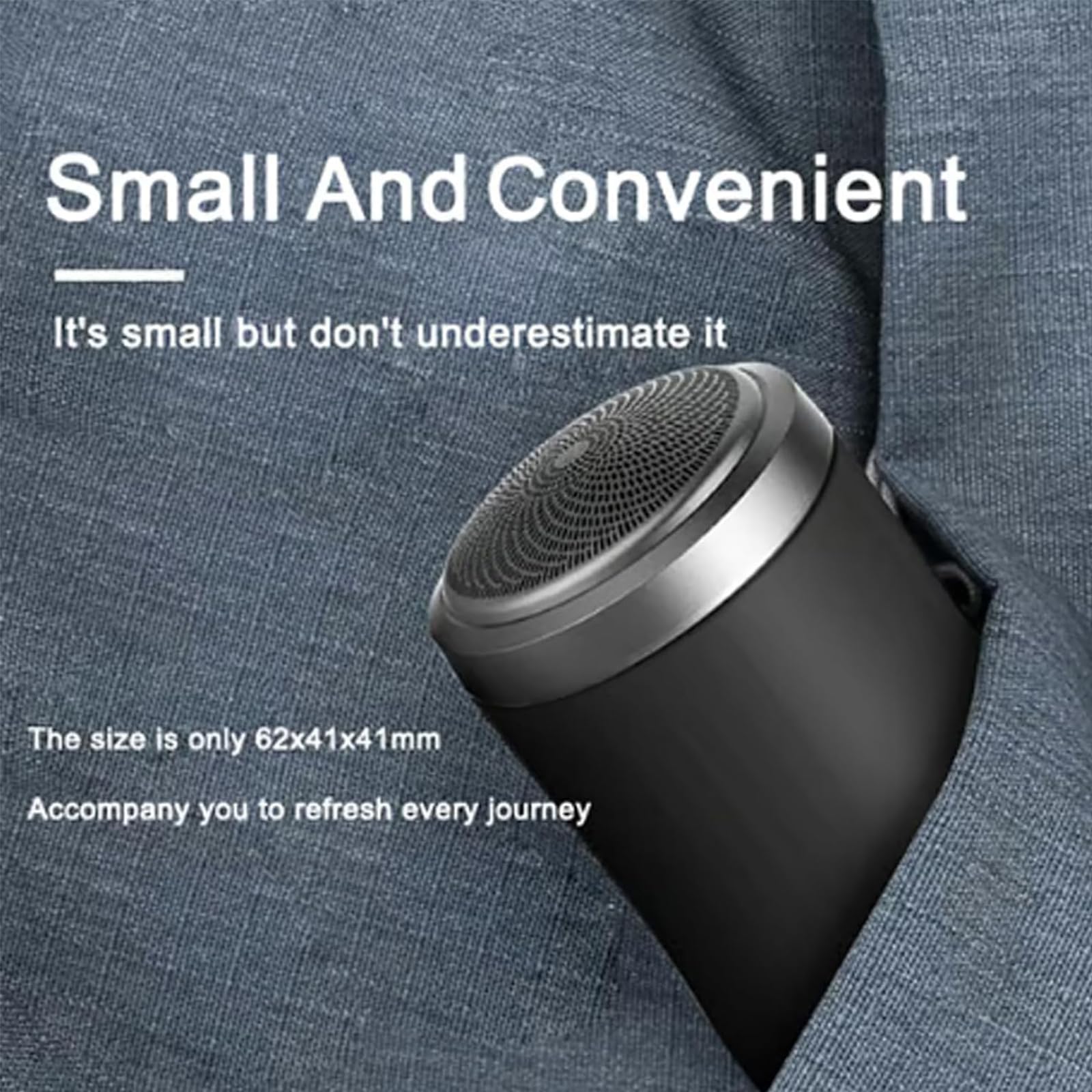 Vishopee Mini Portable Electric Shaver for Men - USB Rechargeable, IPX7 Waterproof, Travel & Gym Friendly - Gold (Ideal for Travel, Business Trips & Quick Grooming)