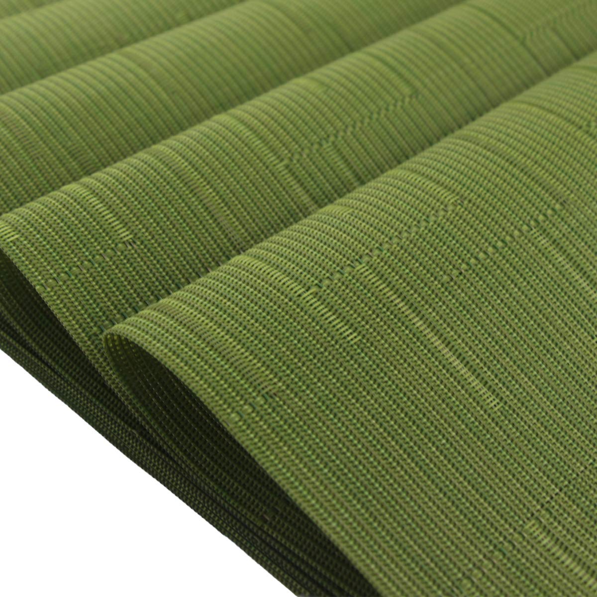 Washable Vinyl Placemats Set of 4 - Easy Clean Woven Table Mats for Dining Room, Kitchen, Office (Sage Green) | Durable & Stylish Home Decor for Everyday Meals, Parties & Events
